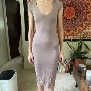 Women’s XS See You Monday Tan Bodycon Midi Dress